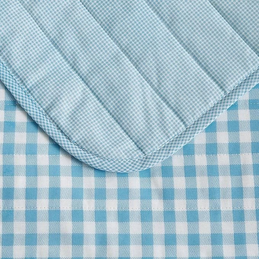 SCOUT HOME Comforter/Quilt/Duvet Twin / Blue SCOUT HOME - Check Out Quilt 2 Piece Set