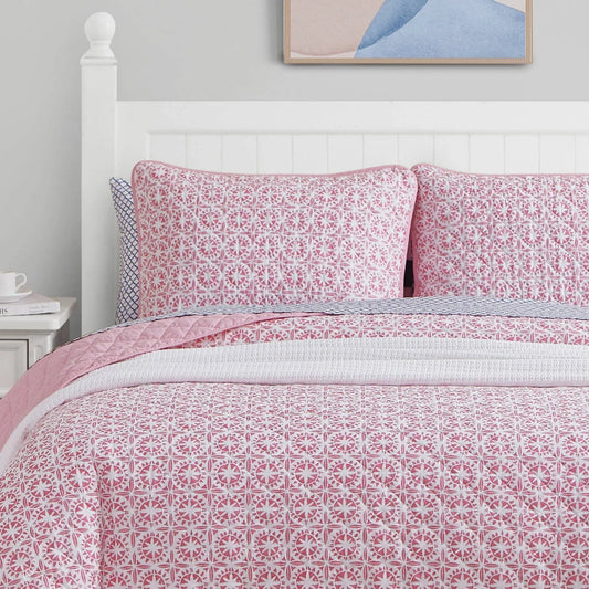 SCOUT HOME Comforter/Quilt/Duvet Twin / Pink SCOUT HOME - Due South Quilt 2 Piece Set