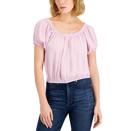 SELF E Womens Tops S / Purple SELF E -  Juniors' Peasant Top