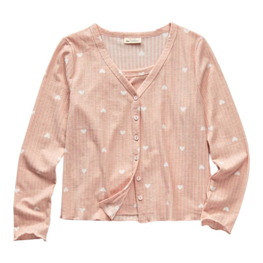 SELF ESTEEM Girls Sets S / Pink SELF ESTEEM - Kids - Scoop Neck Long Sleeve Shirt Sets