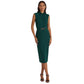 RALPH LAUREN - Belted Jersey Mockneck Dress