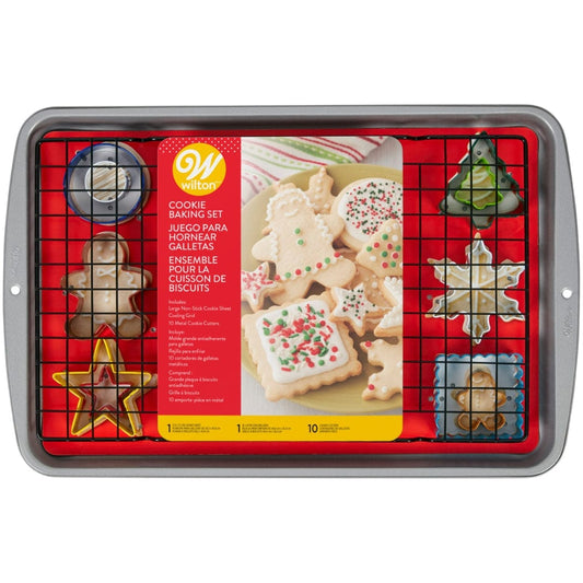 WILTON - Happy Holidays Cookie Baking Set 12-Piece