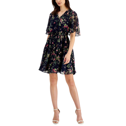 TAYLOR - Floral-Print Smocked Dress