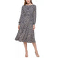 JESSICA HOWARD - Women's Leopard-Print Ruched Midi Dress