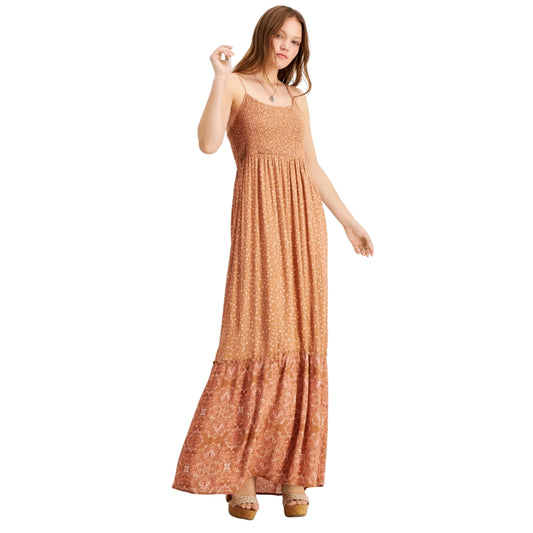 HIPPIE ROSE - Smocked Tiered Maxi Dress