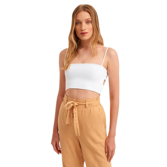 OXXO - Open Back Textured Super Soft Crop Top