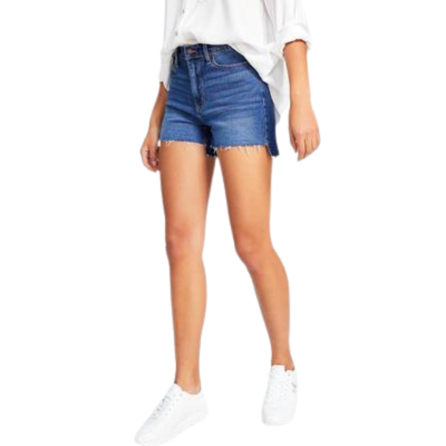 CALVIN KLEIN - High Rise Relaxed Fit Denim Shorts