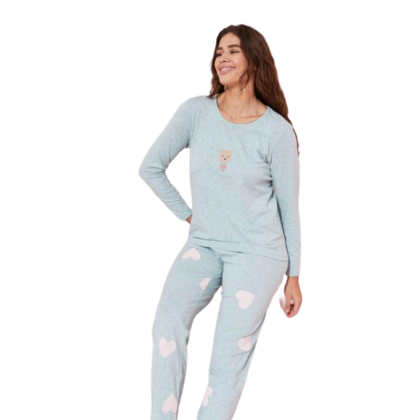 SEXEN Womens Pajama SEXEN - Long-Sleeve Tops and Full-Length Pajama Set