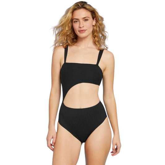 SHADE & SHORE Womens Swimwear SHADE & SHORE - Ribbed Cut Out One Piece Swimsuit