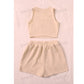 SHEIN Shein Women Sets XS / Beige / 34 SHEIN - Scoop Neck Tank Top And Track Shorts Set