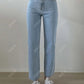 SHEIN Shein Womens Bottoms L / Blue / 30 High Waist Straight Leg Jeans