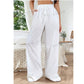 SHEIN Shein Womens Bottoms XS / White / 34 SHEIN - EZwear Solid Knot Waist Wide Leg pants