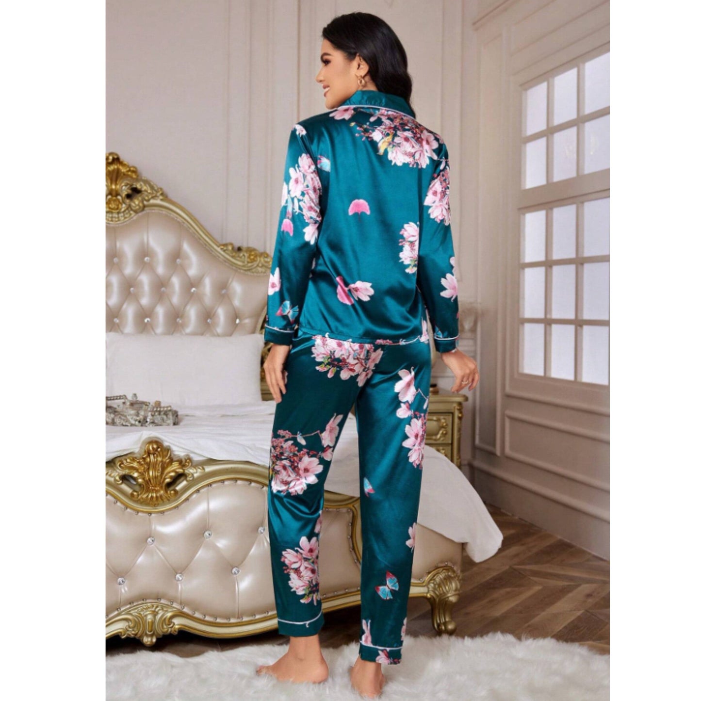 SHEIN Shein Womens Pajama XL / Multi-Color SHEIN - Floral print pajamas