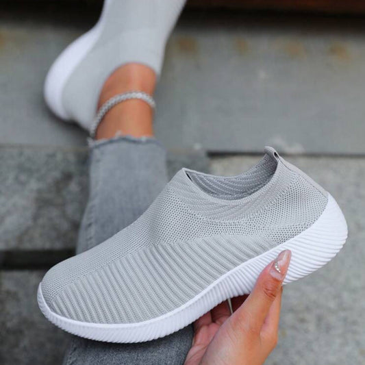 SHEIN Shein Womens Shoes 39 / Grey Casual Lightweight Breathable Slip-On Sneakers