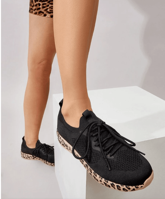 SHEIN Shein Womens Shoes 39 / Black SHEIN - Breathable lace-up sneakers