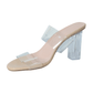 SHEIN Shein Womens Shoes 37 / Transparent SHEIN - Clear Block Round toe Sandals