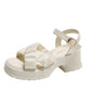 SHEIN Shein Womens Shoes 37 / Beige SHEIN -  Fashionable Wedge Heel Rope Sandals