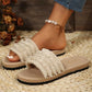 SHEIN Shein Womens Shoes 41 / Beige SHEIN - Faux weave slippers