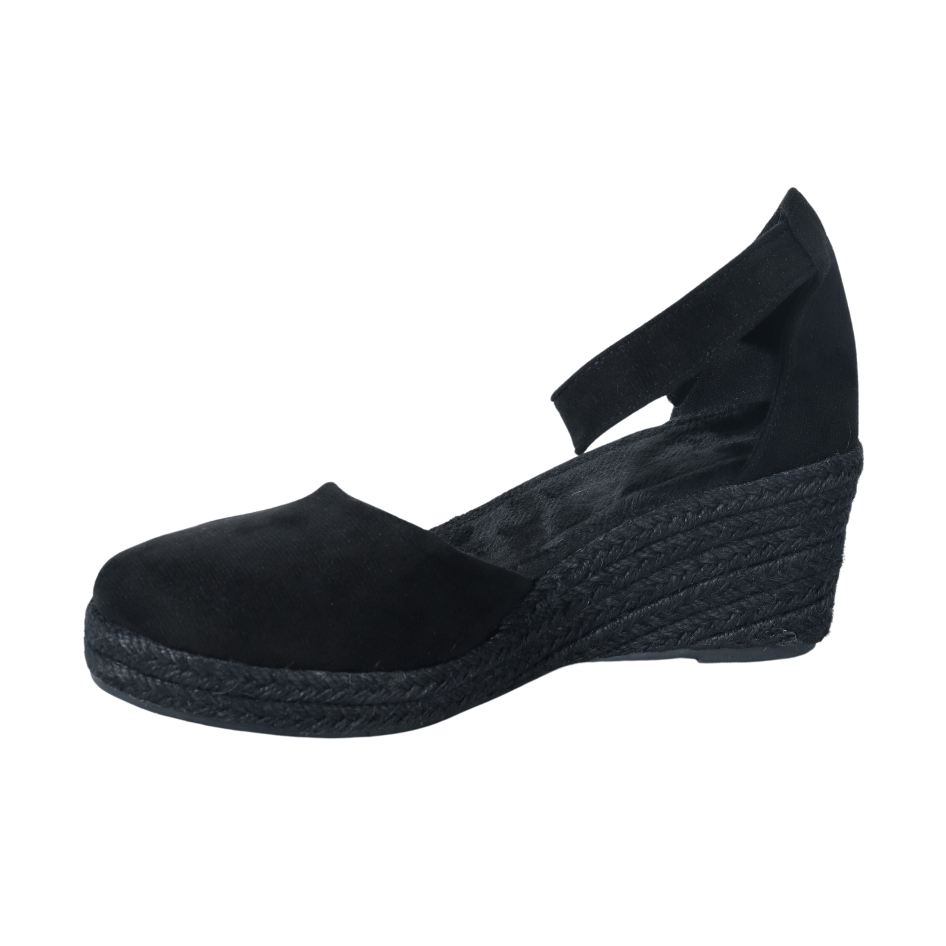 SHEIN Shein Womens Shoes 42 / Black SHEIN - Suede Round Toe Rock Heel