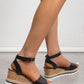 SHEIN Shein Womens Shoes 39.5 / Black SHEIN - Wedge Platform Casual Comfortable  Sandals