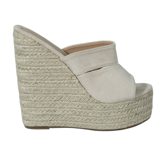 SHEIN Shein Womens Shoes 36 / Beige SHEIN - Woven wedge heels Sandals