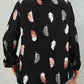 SHEIN Shein Womens Tops L / Black SHEIN - All Over Feather Printed Blouse