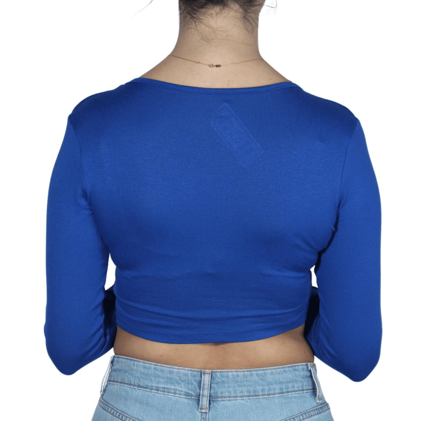 SHEIN Shein Womens Tops M / Blue SHEIN - U neck crop top