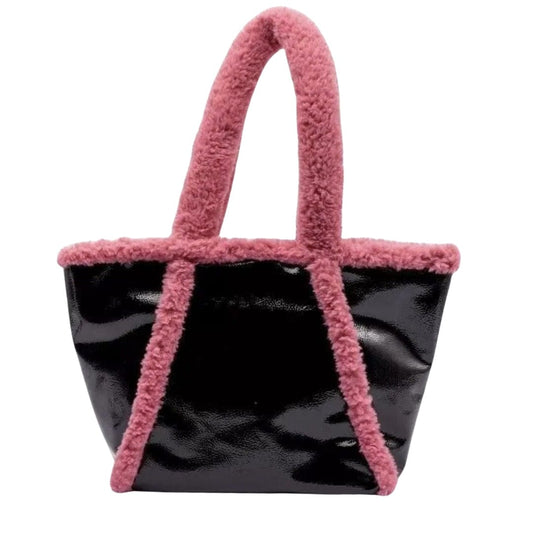 SKINNY DIP Women Bags Black SKINNY DIP - Alexa Shiny Faux-Fur Trim Bag