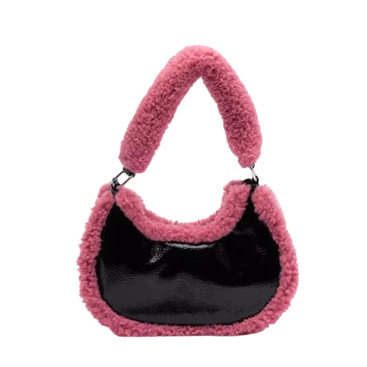 SKINNYDIP Women Bags Black SKINNYDIP - Kiely Borg Trim Shoulder Bag