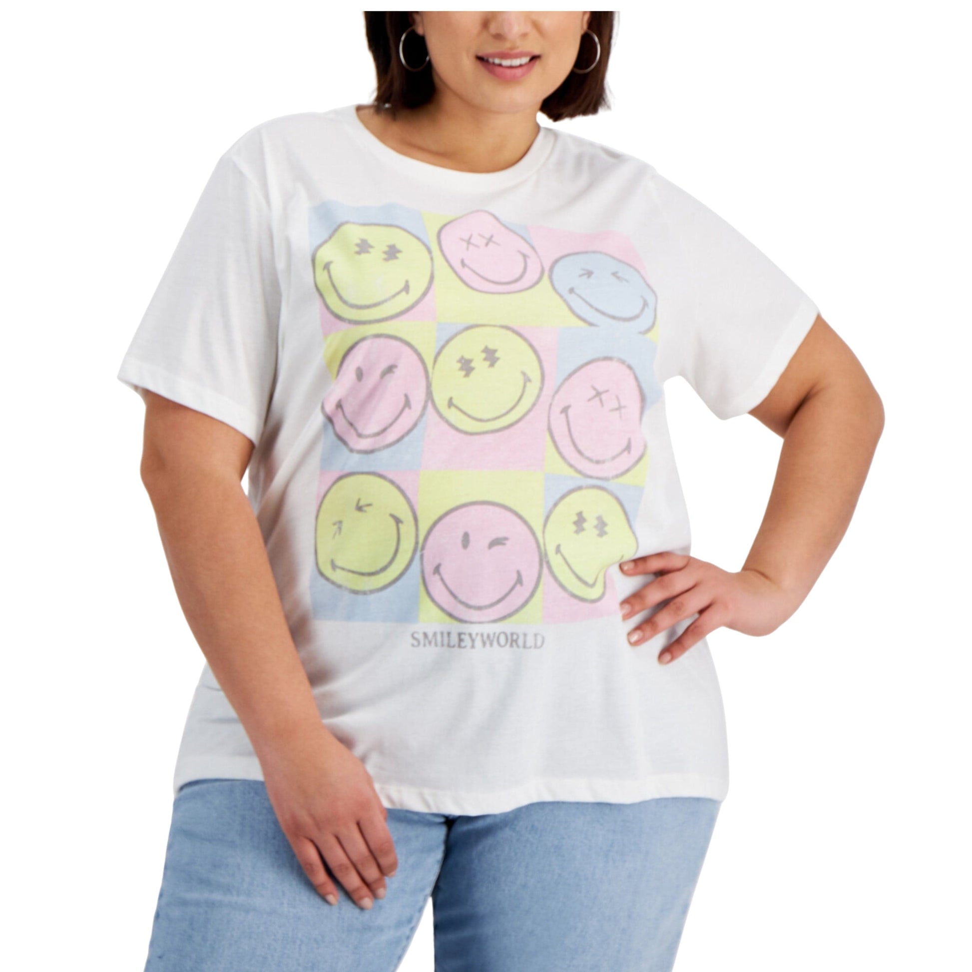 SMILEY WORLD Womens Tops XXXXL / Multi-Color SMILEY WORLD - Trendy Plus Size SmileyWorld T-Shirt