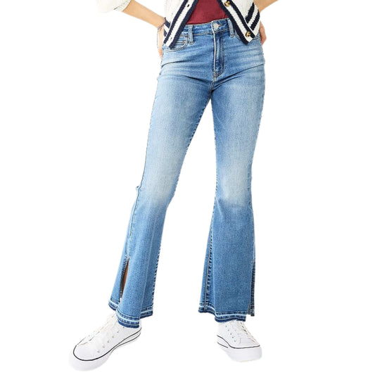 SO Womens Bottoms L / Blue SO - High-Rise Flare Jeans