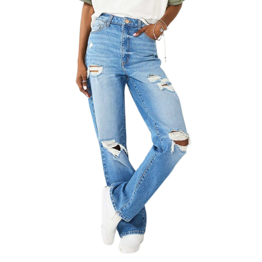 SO Womens Bottoms M / Blue SO -  Super High-Rise Baggy Dad Jeans