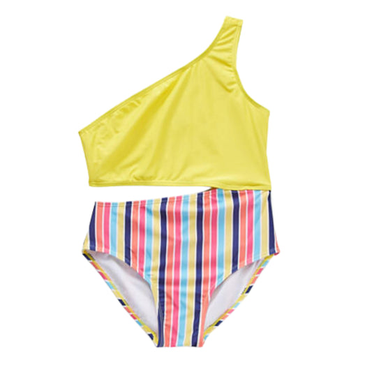 SOL SWIM Girls Swimwear L / Multi-Color SOL SWIM -  Striped One Piece Swimsuit