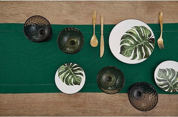 SOLINO HOME Home Decoration & Accessories Green SOLINO HOME - Linen Table Runner