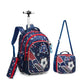 SPACE TRAVEL School Bags Multi-Color SPACE TRAVEL -  Football Print Rolling School Backpack