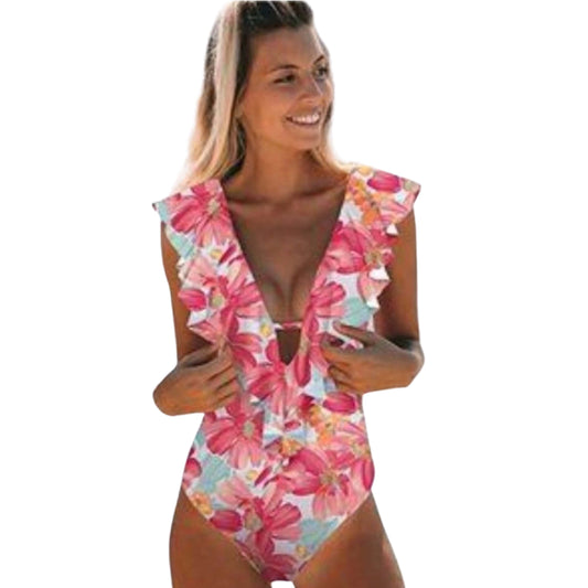 SPORLIKE Womens Swimwear L / Multi-Color SPORLIKE -  One Piece Swimsuit