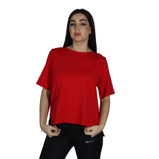 SPORTS ILLUSTRATED Womens sports M / Red SPORTS ILLUSTRATED - Asymmetrical Hem Sports T-Shirt