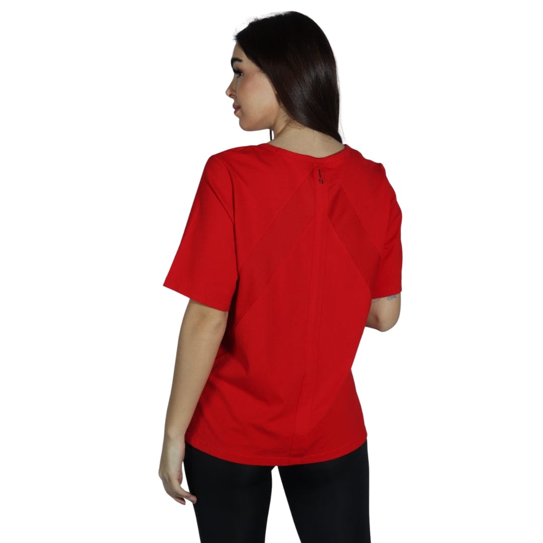 SPORTS ILLUSTRATED Womens sports M / Red SPORTS ILLUSTRATED - Asymmetrical Hem Sports T-Shirt