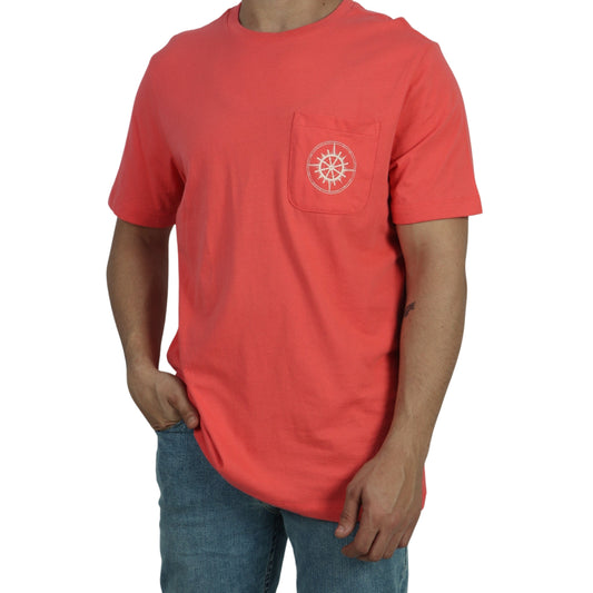 ST.JOHN'S BAY Mens Tops M / Coral ST.JOHN'S BAY - Crew Neck T-Shirt