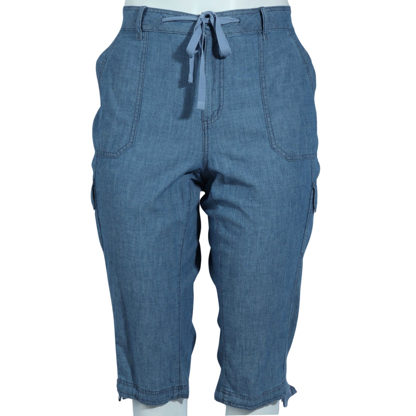 ST.JOHN'S BAY Womens Bottoms XL / Blue ST.JOHN'S BAY - Cotton Mid-Rise Capri Pants