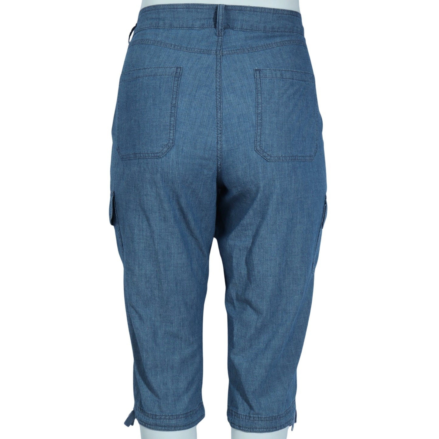 ST.JOHN'S BAY Womens Bottoms XL / Blue ST.JOHN'S BAY - Cotton Mid-Rise Capri Pants