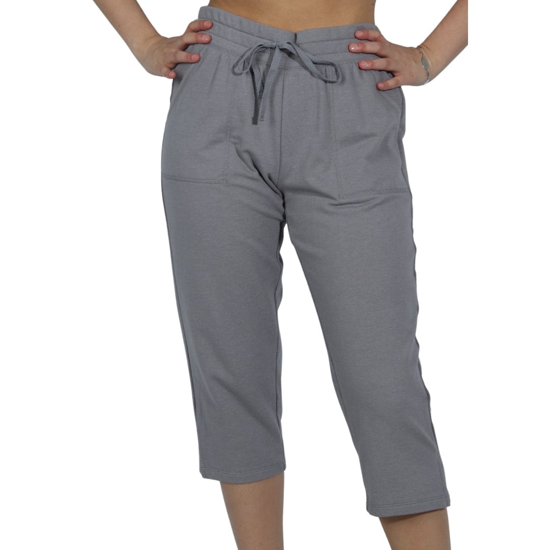 ST. JOHN'S BAY Womens Bottoms Petite S / Grey ST. JOHN'S BAY - High Rise Capri Sweatpants