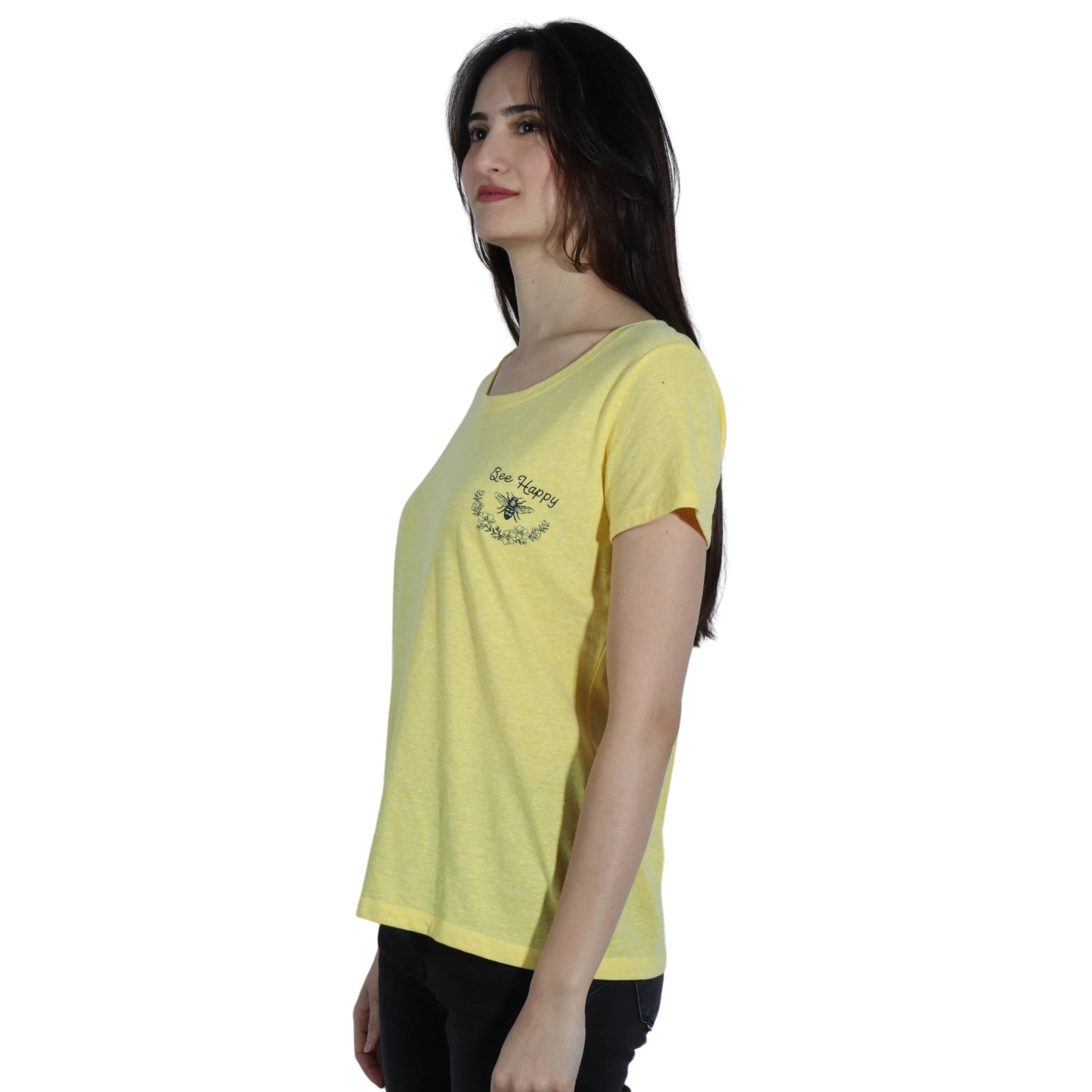 ST.JOHN'S BAY Womens Tops Petite S / Yellow ST.JOHN'S BAY - Crew Neck Short Sleeve T-Shirt