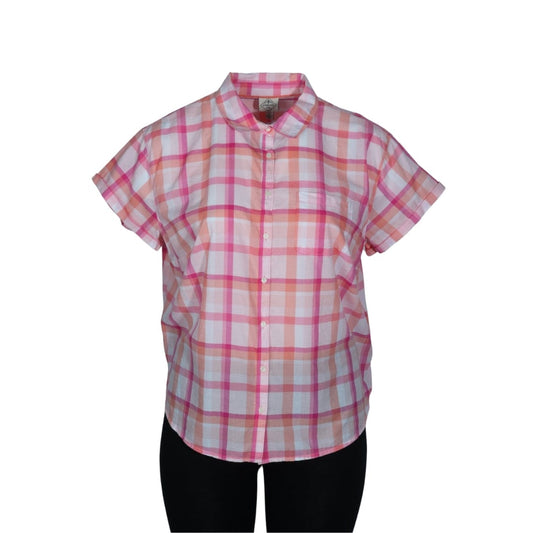 ST.JOHN'S BAY Womens Tops XXL / Multi-Color ST.JOHN'S BAY - Plaid Button Down Shirt