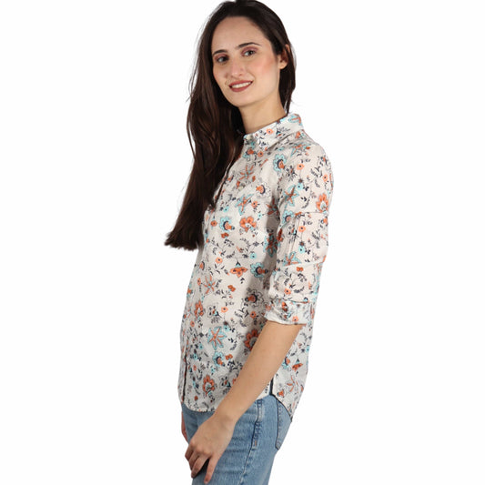 ST.JOHN'S BAY Womens Tops XS / Multi-Color ST.JOHN'S BAY -  Printed Shirt