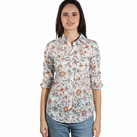 ST.JOHN'S BAY Womens Tops XS / Multi-Color ST.JOHN'S BAY -  Printed Shirt