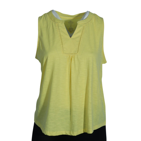 ST.JOHN'S BAY Womens Tops XL / Yellow ST.JOHN'S BAY - V Neck Blouse