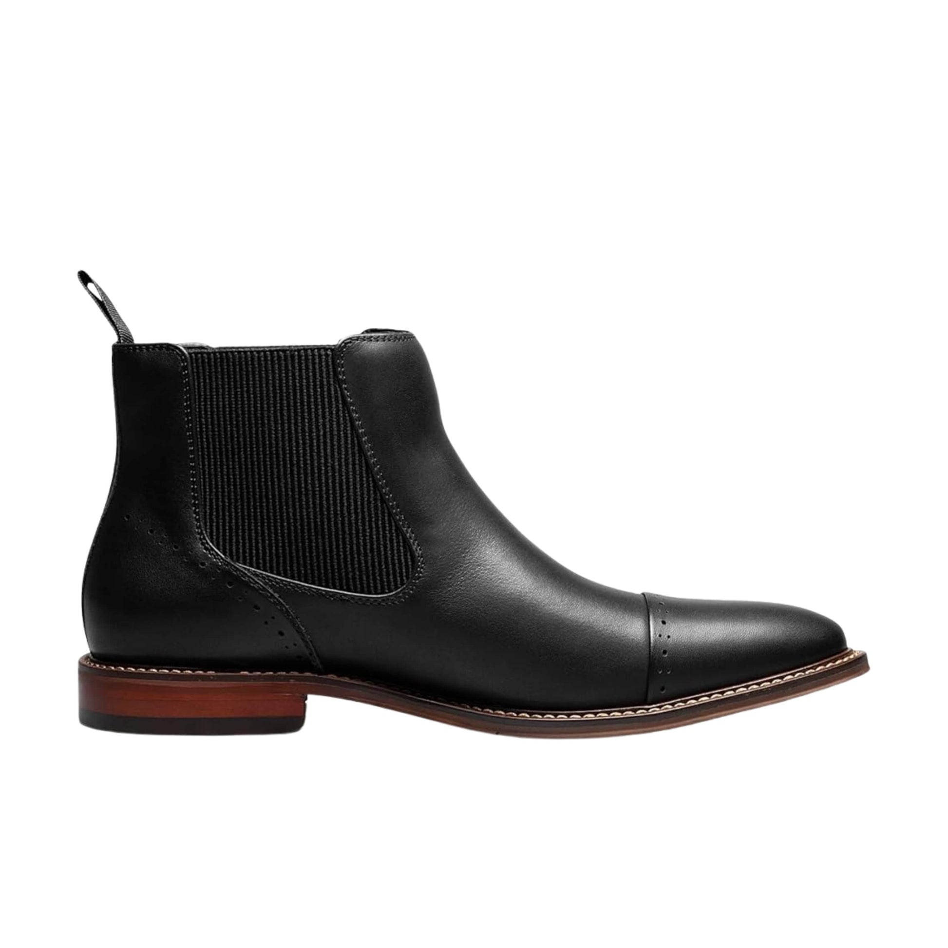 STACY ADAMS Mens Shoes 45 / Black STACY ADAMS -  Maury Cap Toe Chelsea Boot