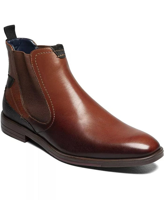 STACY ADAMS Mens Shoes 42 / Brown STACY ADAMS - Rayford Plain Toe Chelsea Boots