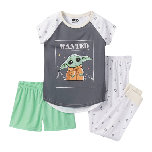 STAR WARS Boys Set XS / Multi-Color STAR WARS - Kids - Yoda 3pc Pajama Set